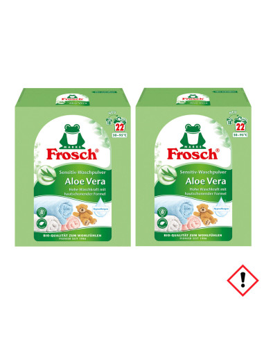 FROSCH Aloe Vera Sensitive waschpulver - aloesowy proszek do prania dla skóry wrażliwej - 22 prania