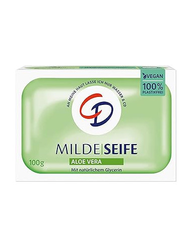 CD MildeSeife Aloe Vera Mit naturlichem Glycerin, Vegan 100g - mydło aloesowe z gliceryną, wegańskie