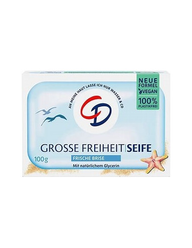 CD Grosse Freiheit Seife Frische Brise Mit naturlichem Glycerin, Vegan 100g - mydło świeża bryza z gliceryną, wegańskie