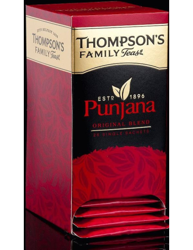 THOMSON'S Punjana 80 saszetek - herbata, liście z Assam i Kenii, 3 Złote Gwiazdki Great Taste Awards