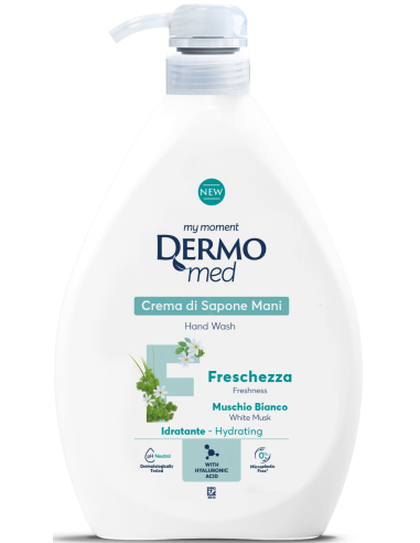 DERMOMED Crema di Sapone Muschio Bianco 1l  -mydło do rąk, białe piżmo