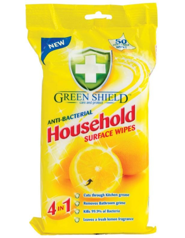 Green Shield Antibacterial Household surface wipes 4 in 1 - chusteczki nawilżane 70 szt.