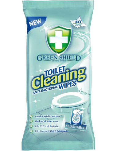 Green Shield Toilet Cleaning wipes - chusteczki nawilżane do czyszczenia toalet, 40 szt