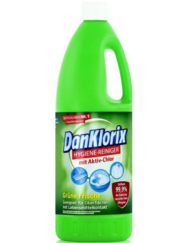 DanKlorix Hygiene-Reiniger mit Aktiv-Chlor Grune Frische 1l - środek czyszczący do dezynfekcji z chlorem, green freschness