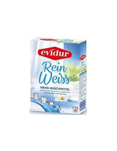 EVIDUR Rein Weiss - Weiss Waschmittel 600g - proszek do prania firan i białych tkanin 10 prań