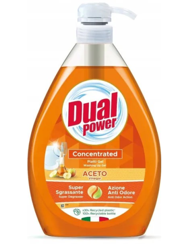 DUAL Power Concentrated Gel Aceto 1l - koncentrat do mycia naczyń, super odtłuszczający