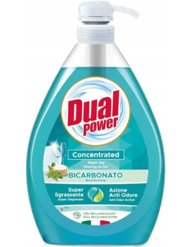 DUAL Power Concentrated Gel Bicarbonato 1l - koncentrat do mycia naczyń soda i szałwia